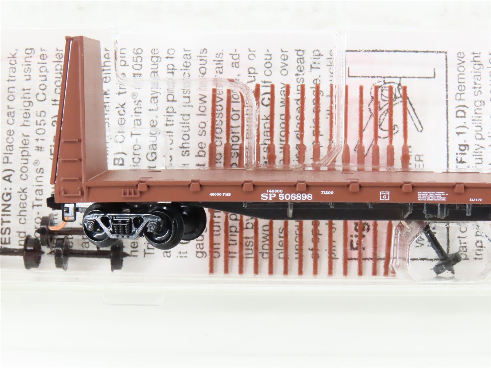 N Scale Micro-Trains MTL 54020 SP Southern Pacific Bulkhead Flat Car #508898