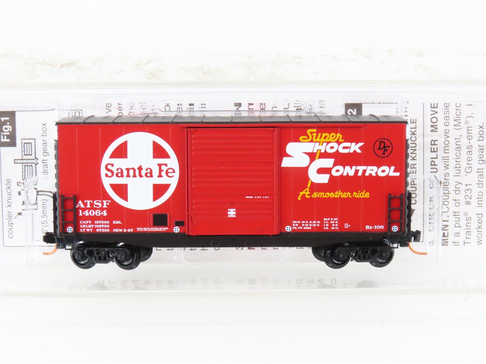 N Scale Micro-Trains MTL 10100050 ATSF Santa Fe 40' Hy-Cube Box Car #14064