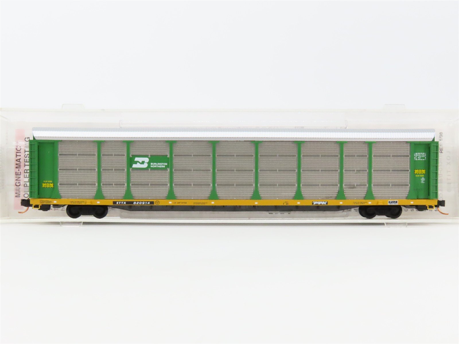 N Scale Micro-Trains MTL 11100030 ETTX BN 89' Tri-Level Closed Auto Rack #820914
