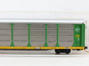 N Scale Micro-Trains MTL 11100030 ETTX BN 89' Tri-Level Closed Auto Rack #820914