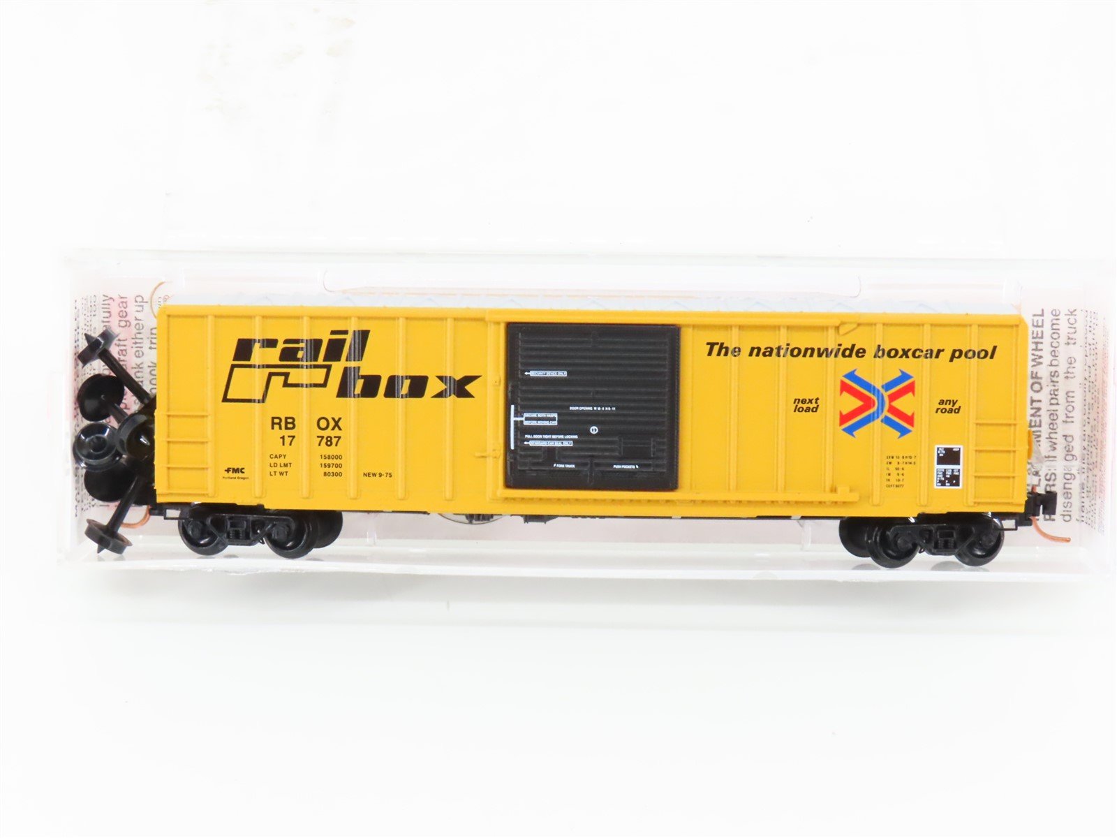 N Scale Micro-Trains MTL 25010 RBOX Railbox 50' Rib Side Box Car #17787