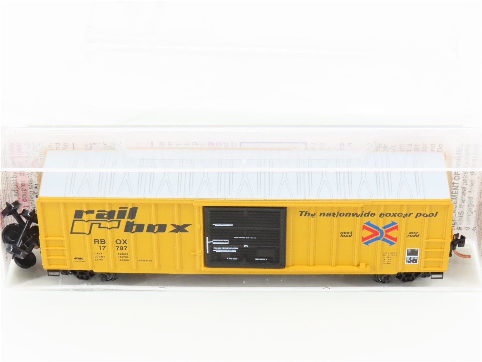 N Scale Micro-Trains MTL 25010 RBOX Railbox 50' Rib Side Box Car #17787