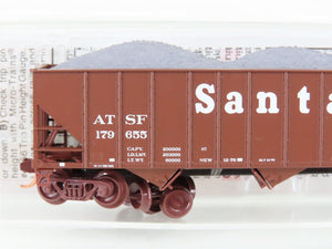 N Scale Micro-Trains MTL 108120.1 ATSF Santa Fe 3-Bay Hopper #179655 w/ Load