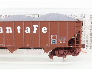 N Scale Micro-Trains MTL 108120.1 ATSF Santa Fe 3-Bay Hopper #179655 w/ Load