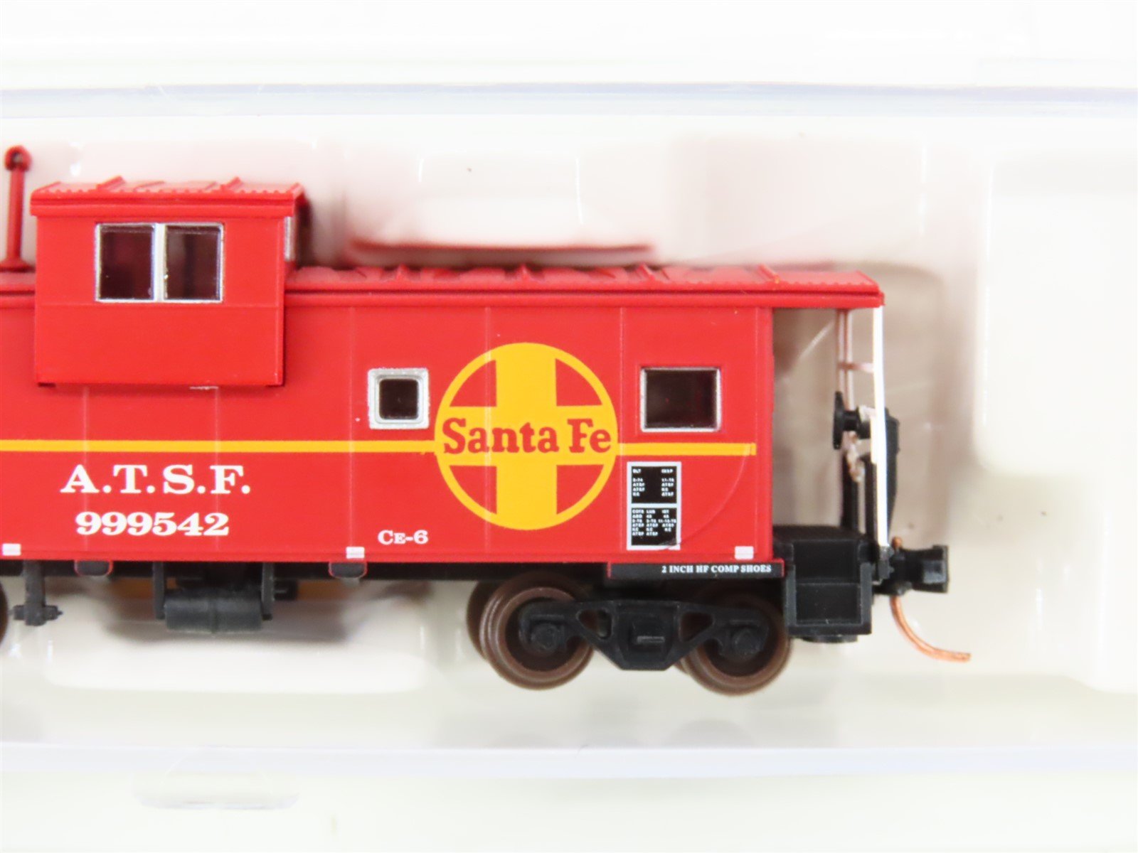 N Scale Atlas 30208 ATSF Santa Fe Extended Vision Caboose #999542