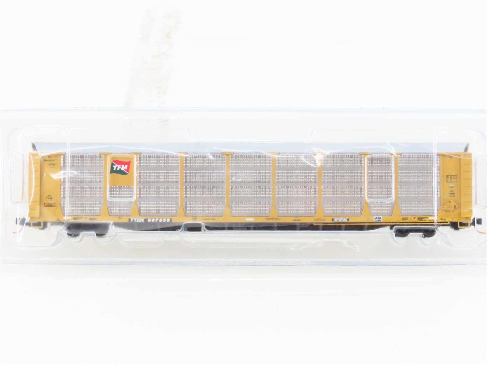 N Red Caboose RM-19013-3 TTGX TFM Bi-Level Auto Rack w/ Closed Ends #987856