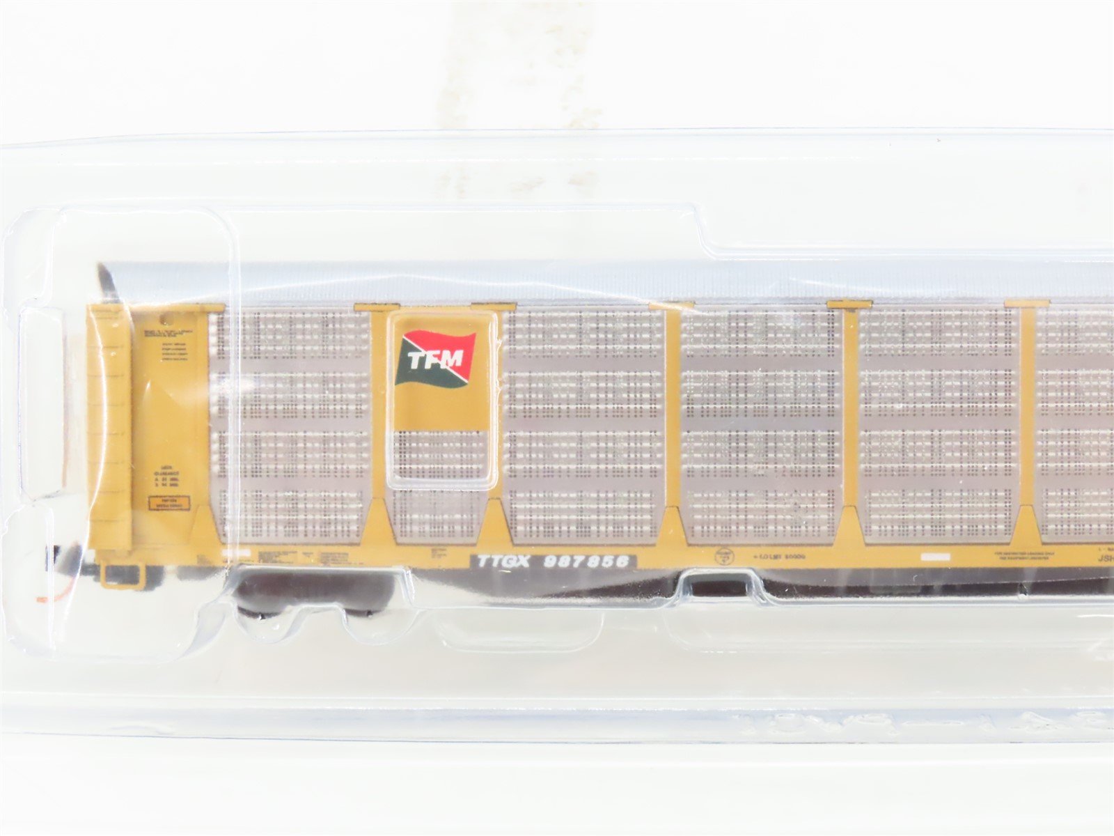 N Red Caboose RM-19013-3 TTGX TFM Bi-Level Auto Rack w/ Closed Ends #987856