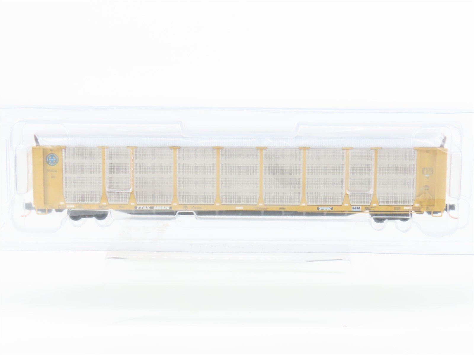 N Red Caboose RM-19007-9 BNSF Railway Bi-Level Auto Rack w/ Closed Ends #988936