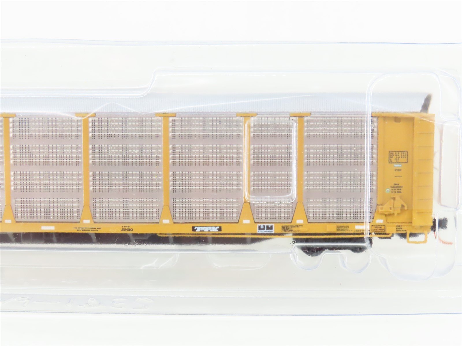 N Red Caboose RM-19007-9 BNSF Railway Bi-Level Auto Rack w/ Closed Ends #988936