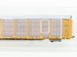 N Red Caboose RM-19007-9 BNSF Railway Bi-Level Auto Rack w/ Closed Ends #988936