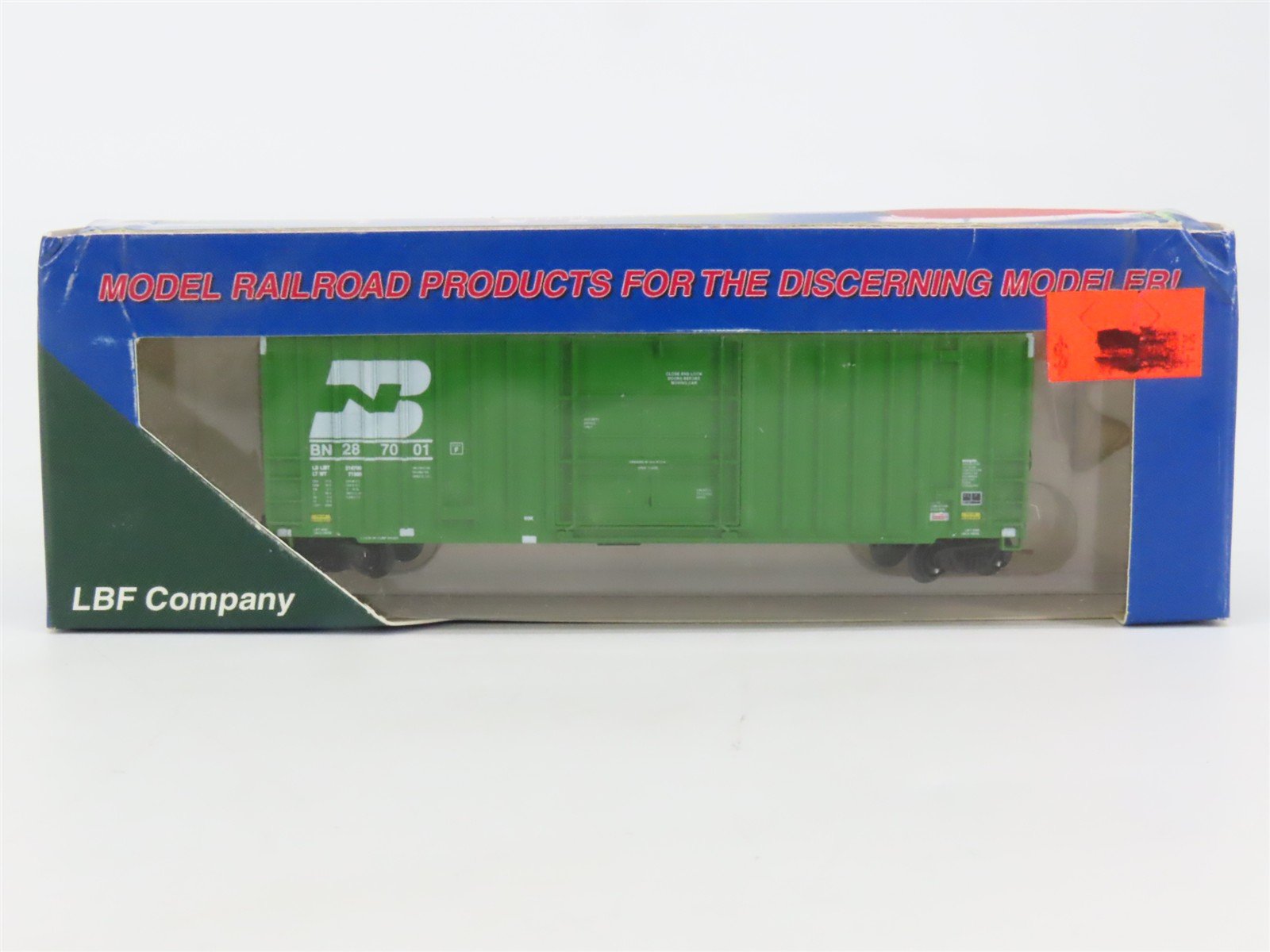 N Scale LBF Company 5501 BN Burlington Northern Hi-Cube Rib Side Box Car #287001