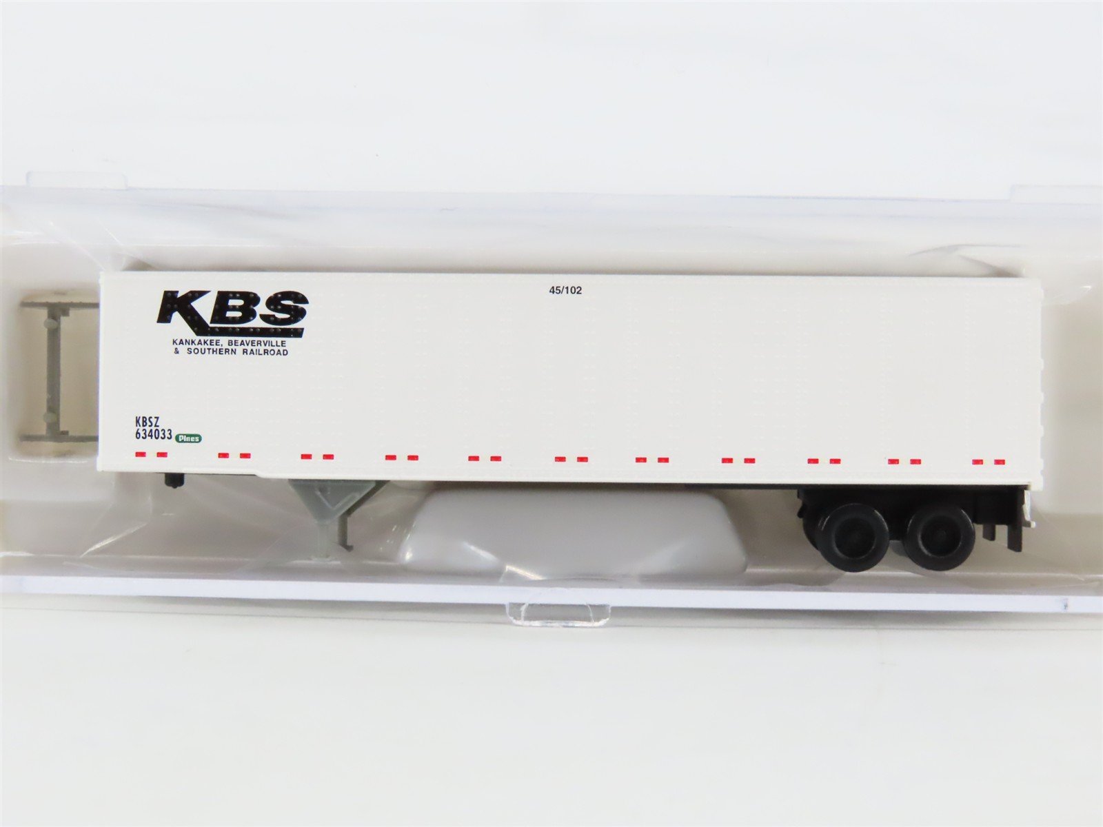 N Atlas 29631 KBSZ Kankakee Beaverville & Southern 45' Pines Trailer #634033