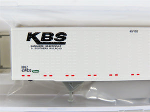N Atlas 29631 KBSZ Kankakee Beaverville & Southern 45' Pines Trailer #634033