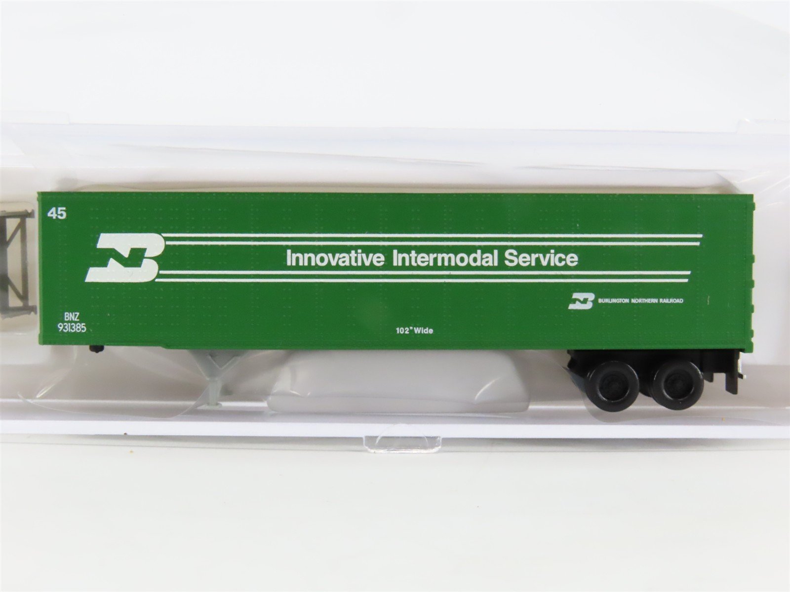 N Scale Atlas 29701 BNZ Burlington Northern 45' Pines Trailer #931385