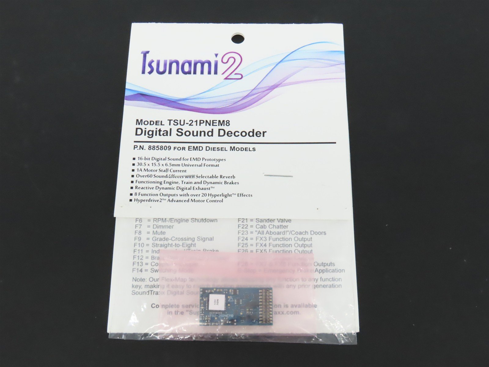 Soundtraxx Tsunami 2 885809 TSU-21PNEM8 EMD Diesel DCC/SOUND Decoder 8-Function