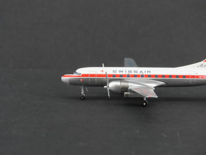 1:400 Scale AeroClassics Die-Cast Swissair Convair CV-440 Aircraft HB-IMM