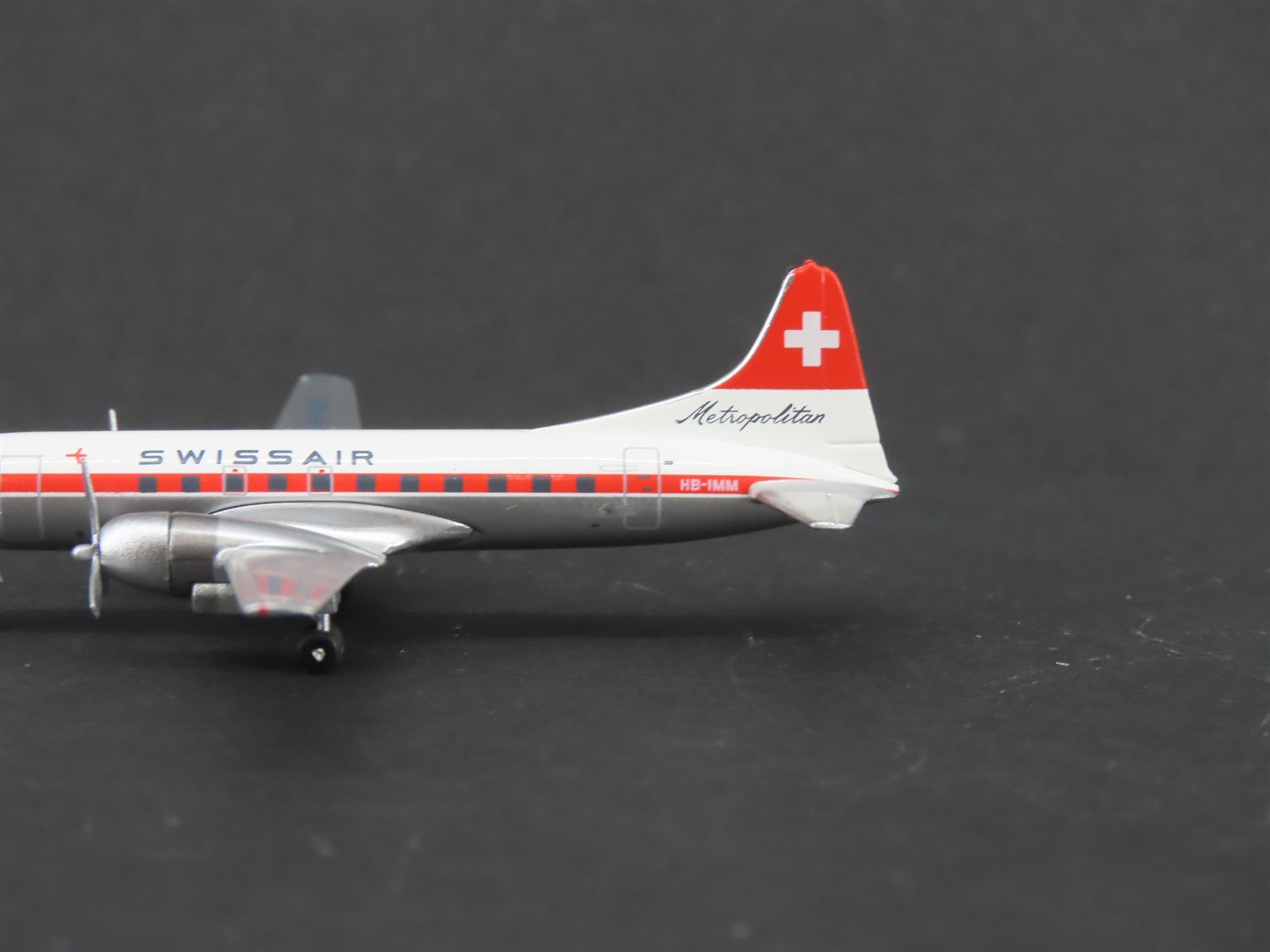 1:400 Scale AeroClassics Die-Cast Swissair Convair CV-440 Aircraft HB-IMM