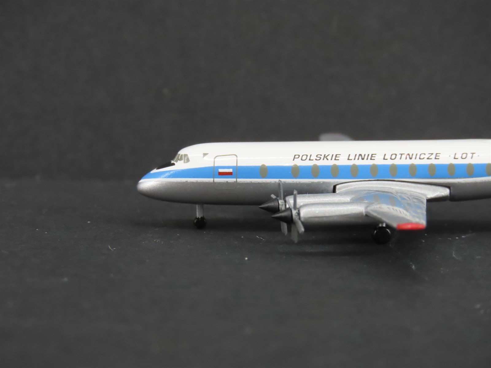 1:500 Scale Herpa Die-Cast LOT Polish Airlines Vickers Viscount Aircraft SP-LVC