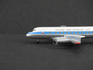 1:500 Scale Herpa Die-Cast LOT Polish Airlines Vickers Viscount Aircraft SP-LVC