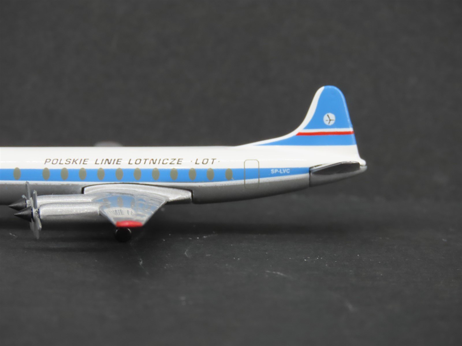 1:500 Scale Herpa Die-Cast LOT Polish Airlines Vickers Viscount Aircraft SP-LVC
