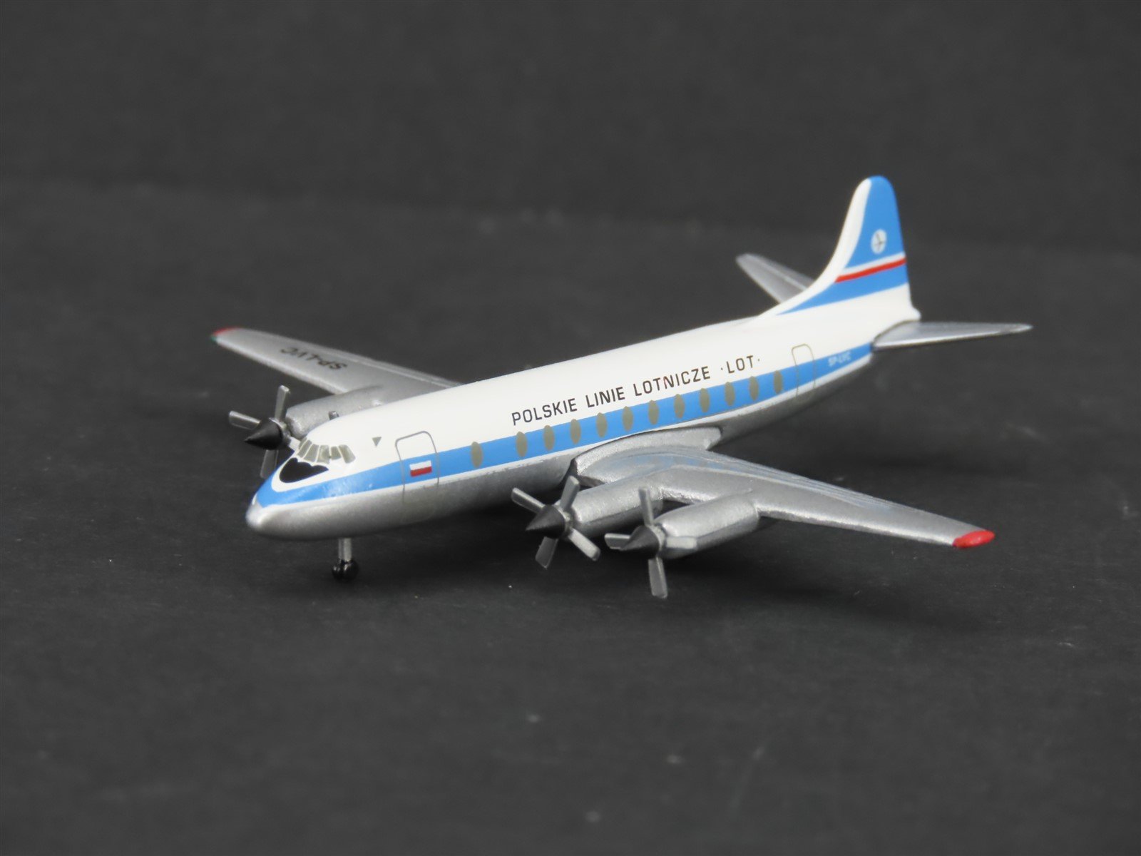 1:500 Scale Herpa Die-Cast LOT Polish Airlines Vickers Viscount Aircraft SP-LVC