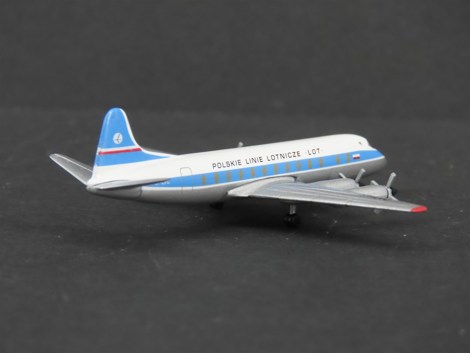 1:500 Scale Herpa Die-Cast LOT Polish Airlines Vickers Viscount Aircraft SP-LVC
