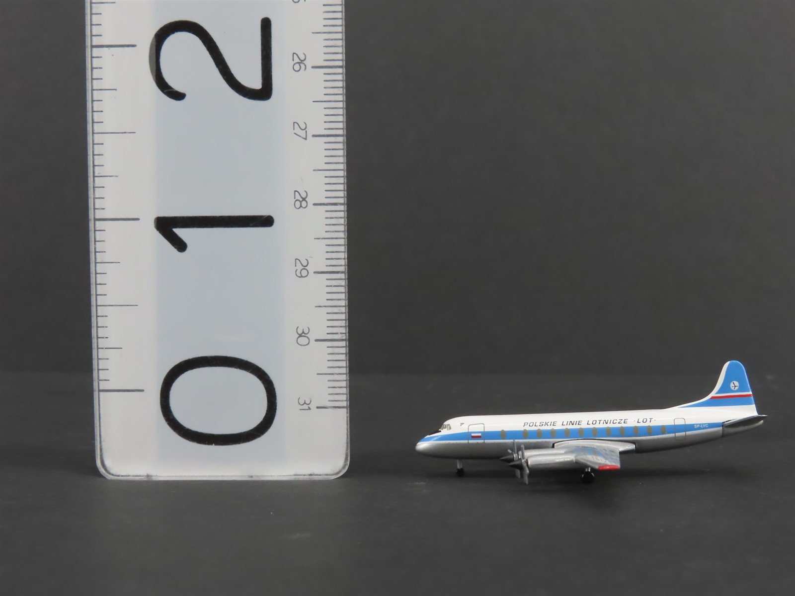 1:500 Scale Herpa Die-Cast LOT Polish Airlines Vickers Viscount Aircraft SP-LVC