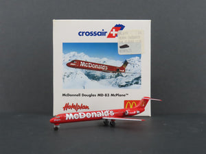 1:500 Scale Herpa Die-Cast Crossair McDonald's McDonnell Douglas MD-83 Aircraft