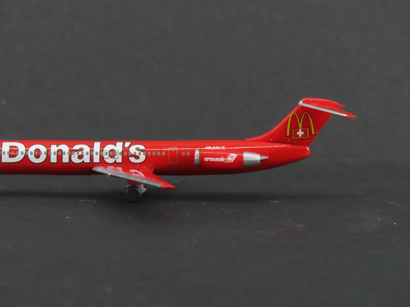 1:500 Scale Herpa Die-Cast Crossair McDonald's McDonnell Douglas MD-83 Aircraft