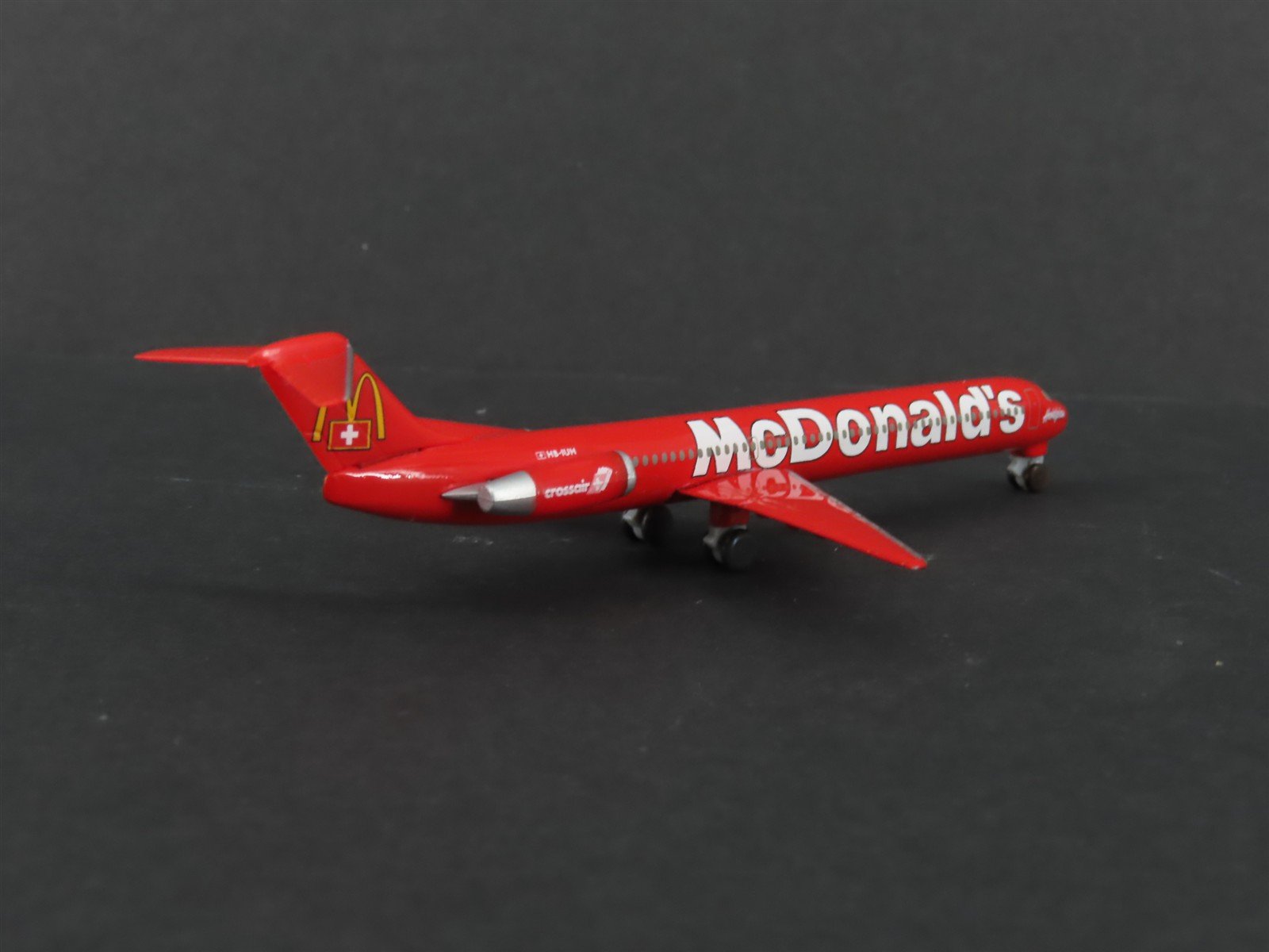 1:500 Scale Herpa Die-Cast Crossair McDonald's McDonnell Douglas MD-83 Aircraft