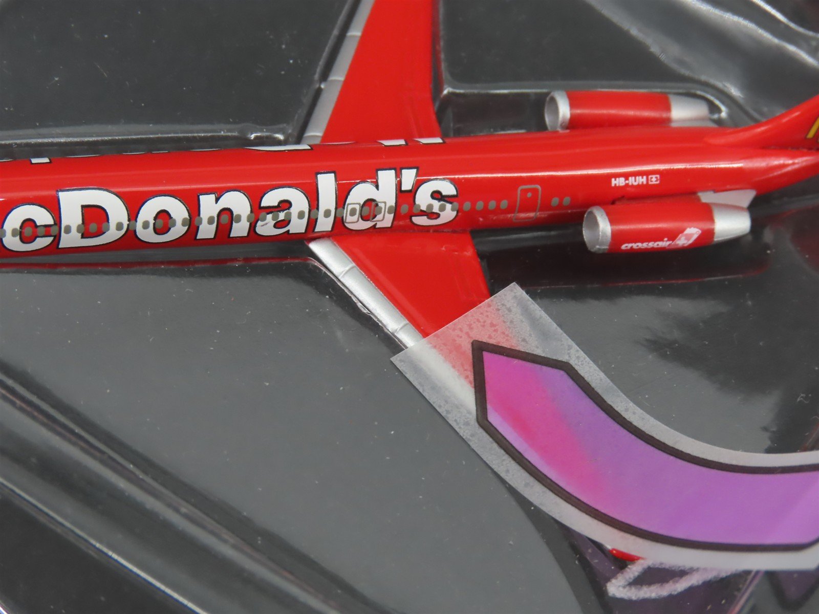 1:500 Scale Herpa Die-Cast Crossair McDonald's McDonnell Douglas MD-83 Aircraft