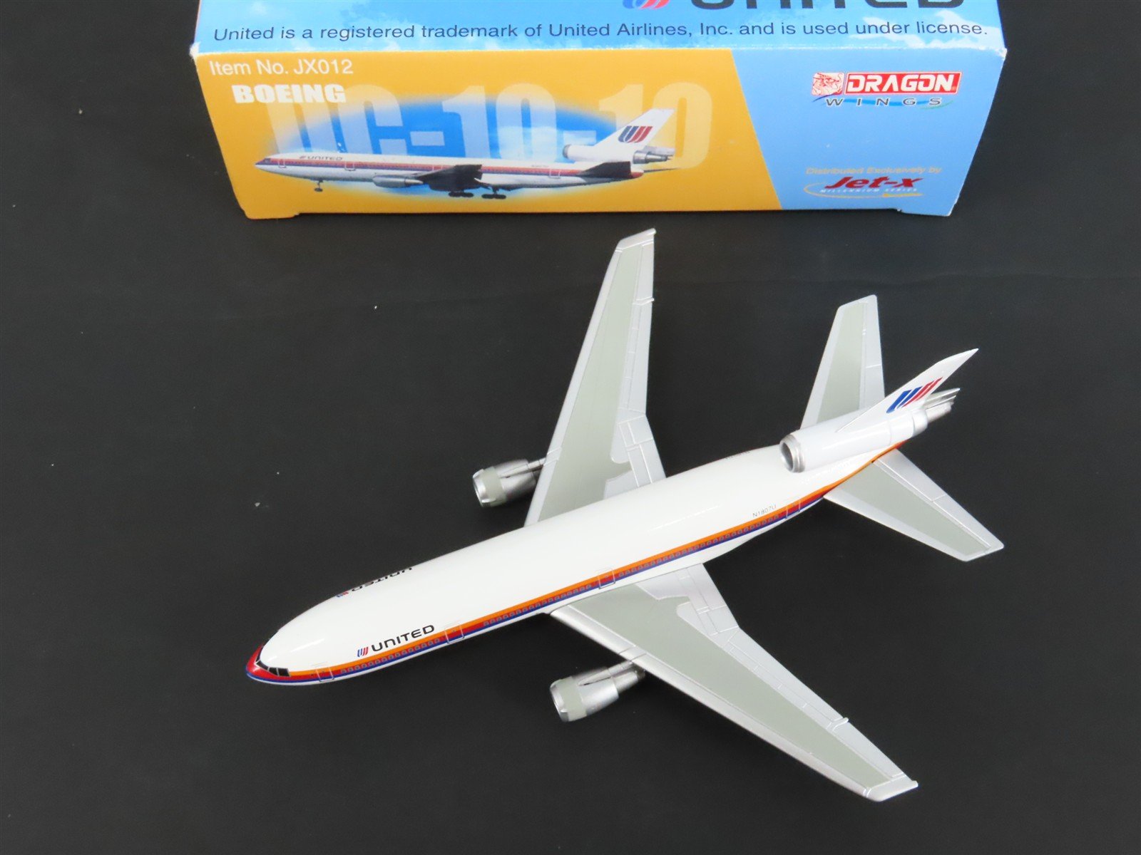 1:400 Scale Dragon Wings Jet-X JX012 Die-Cast United DC-10-10 Airliner N1807U