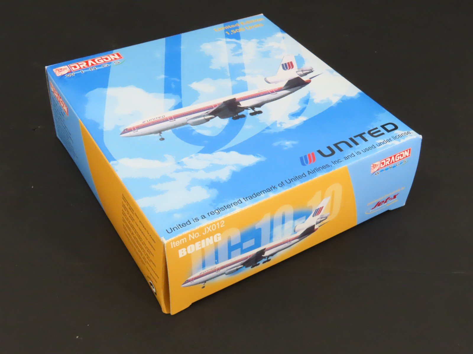 1:400 Scale Dragon Wings Jet-X JX012 Die-Cast United DC-10-10 Airliner N1807U