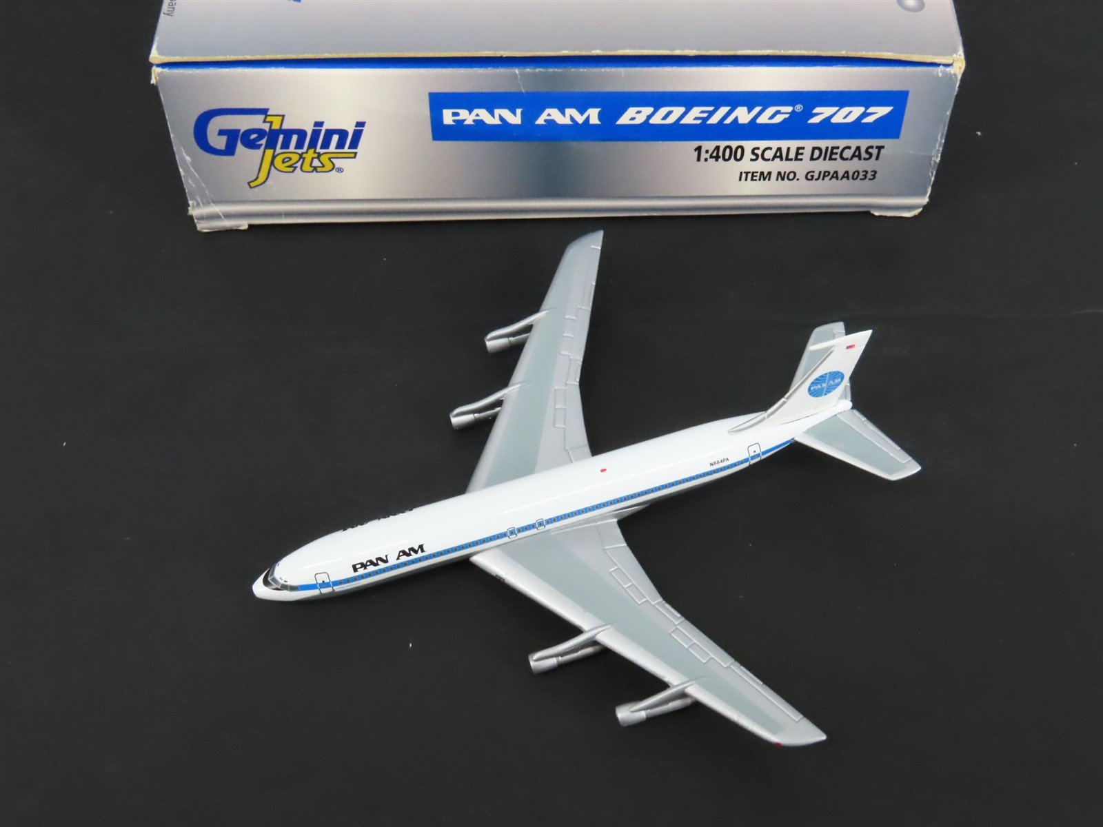 1:400 Scale Gemini Jets GJPAA033 Die-Cast Pan Am Boeing 707-321B Airliner N884PA