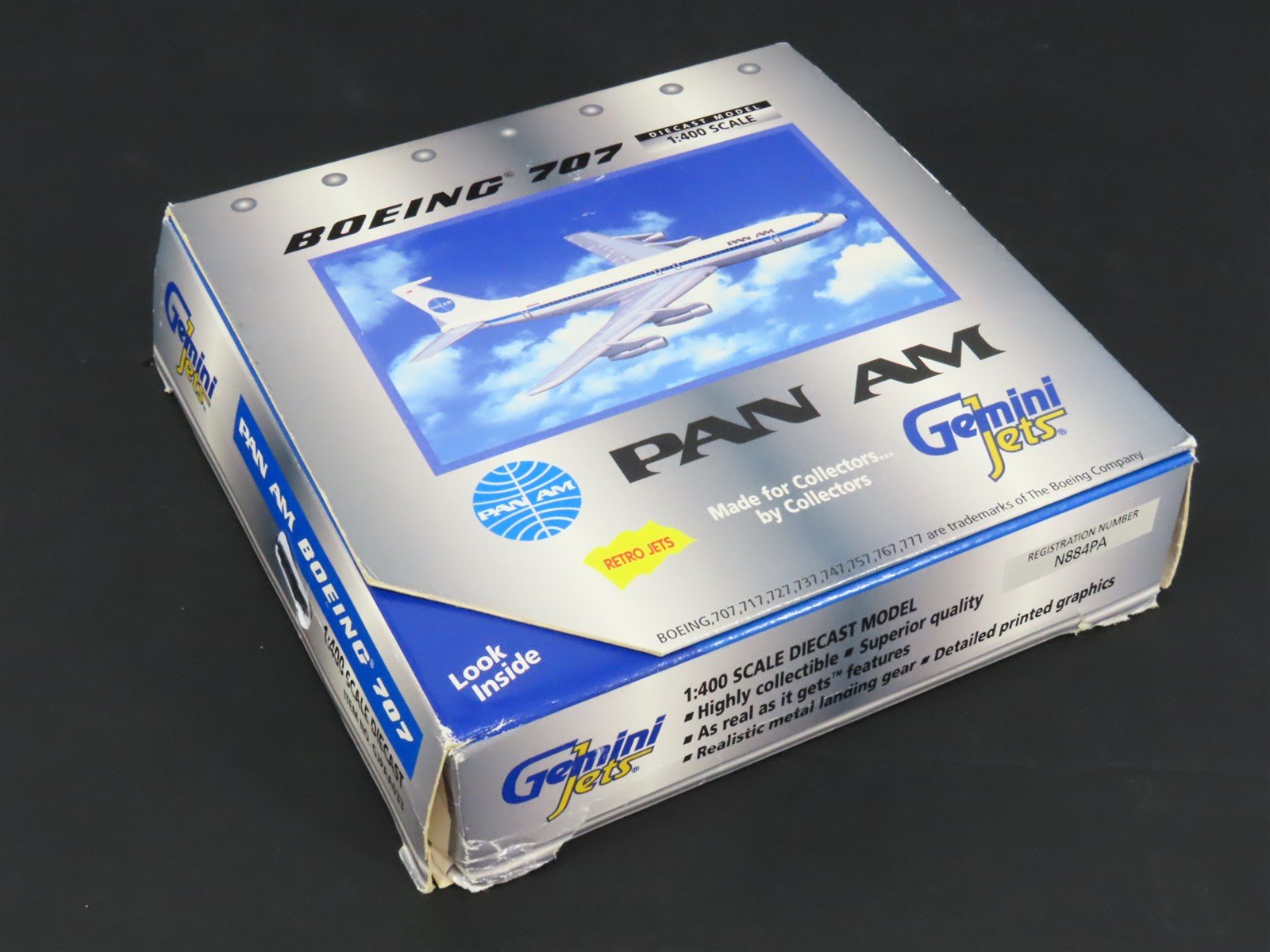1:400 Scale Gemini Jets GJPAA033 Die-Cast Pan Am Boeing 707-321B Airliner N884PA