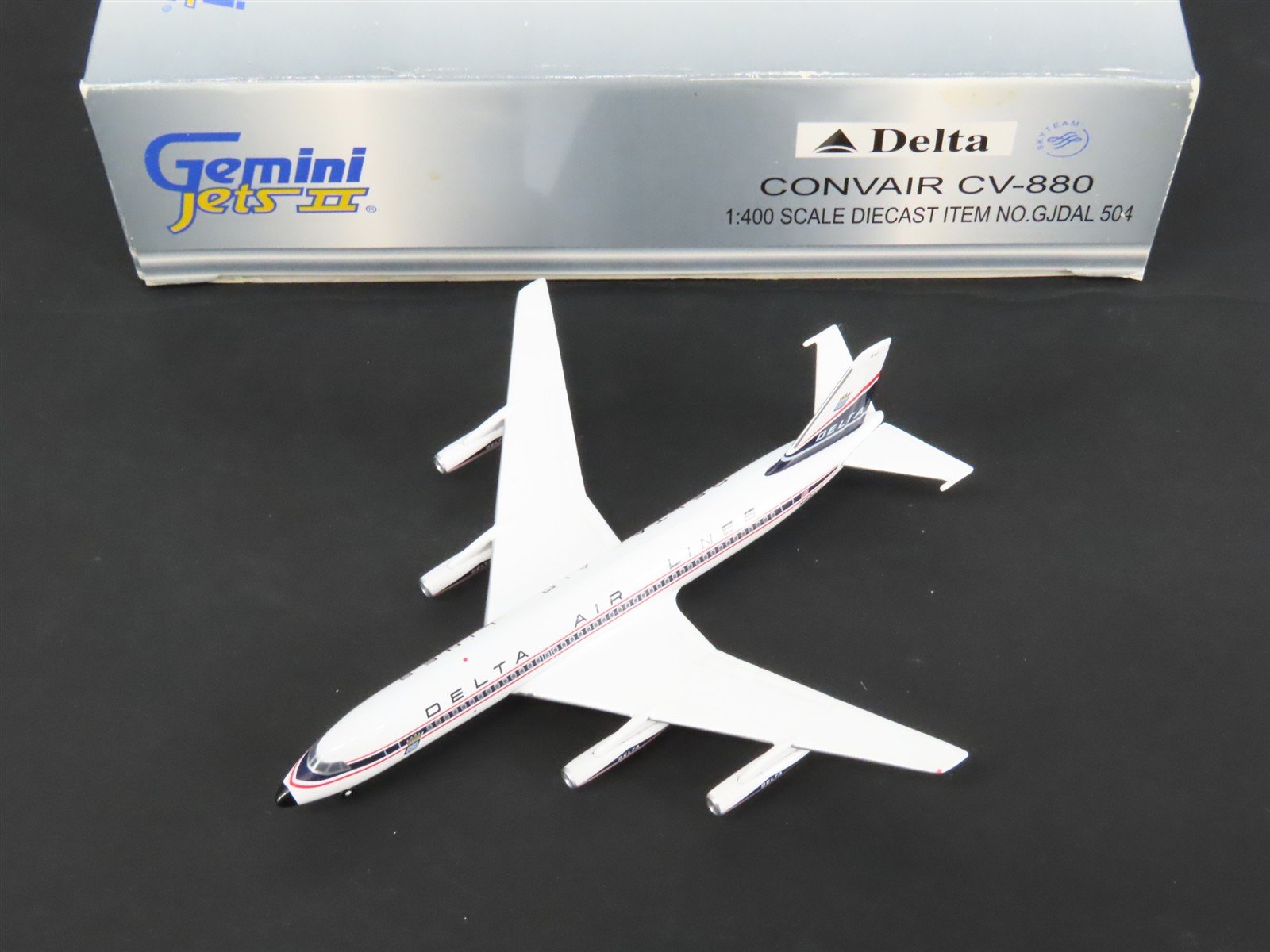 1:400 Gemini Jets II GJDAL504 Die-Cast Delta Convair CV-880 Airliner N8801E