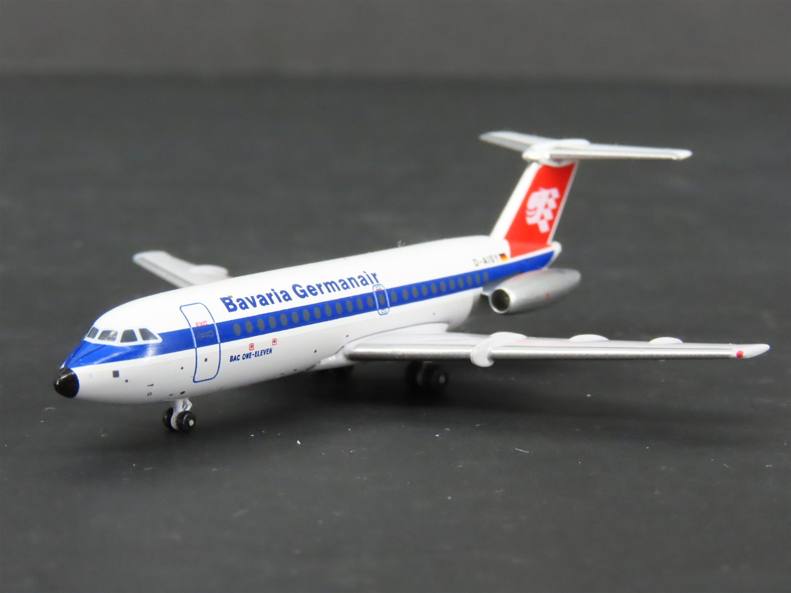 1:400 Scale AeroClassics Die-Cast Bavaria Germanair BAC 1-11 Airliner D-AISY