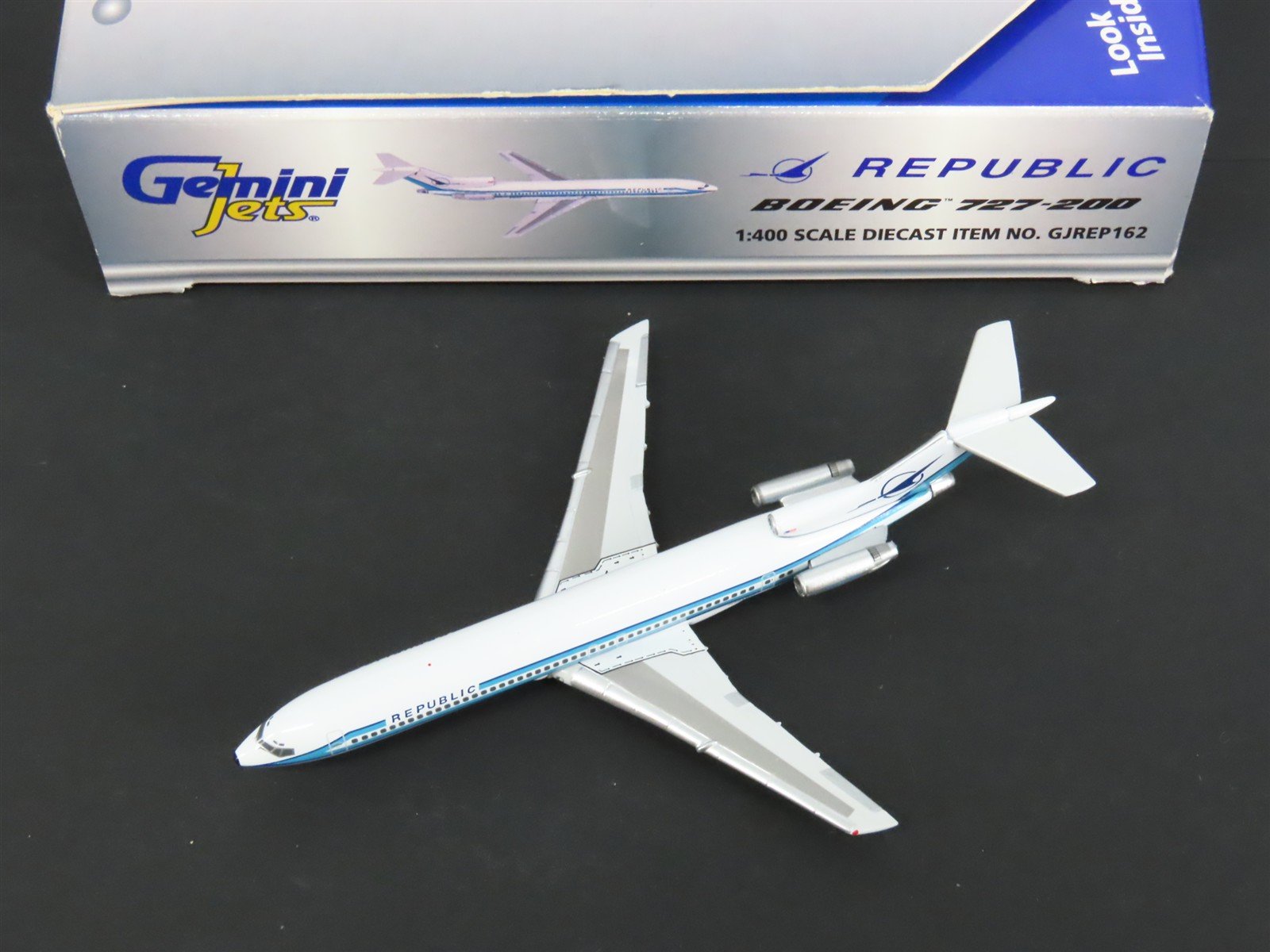 1:400 Scale Gemini Jets GJREP162 Die-Cast Republic B727-257 Airliner N721RC