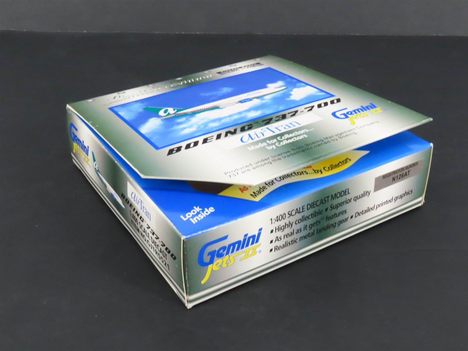 1:400 Scale Gemini Jets GJTRS521 Die-Cast AirTran B737-76N Airliner N126AT