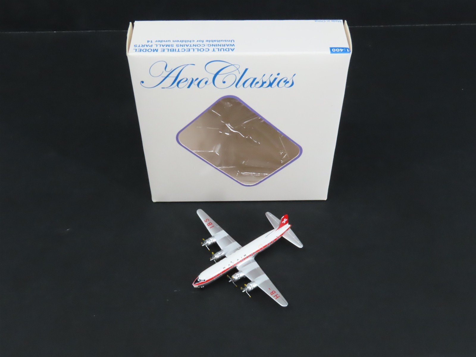 1:400 Scale AeroClassics Die-Cast Balair Douglas DC-6C Airliner HB-IBS