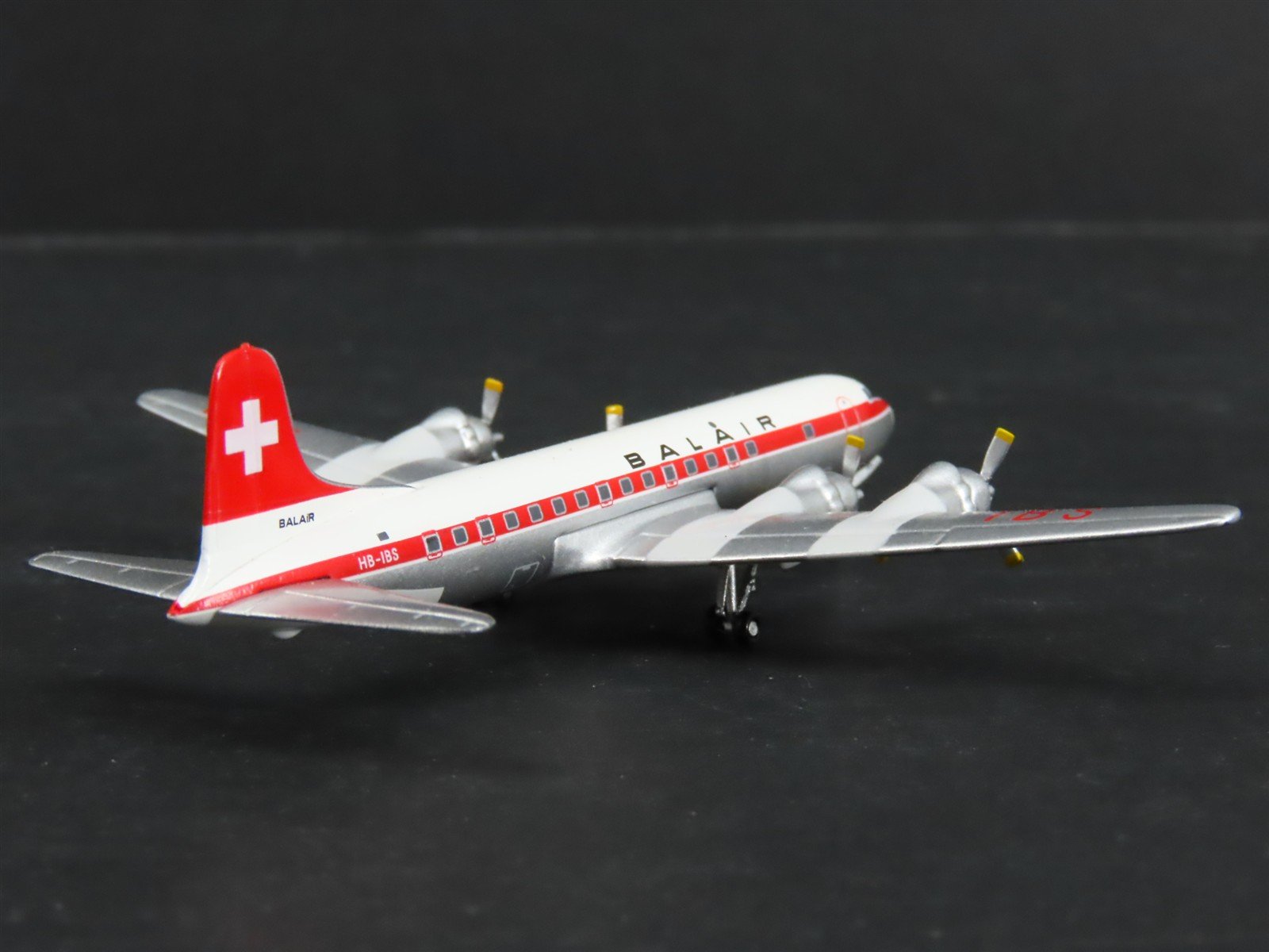 1:400 Scale AeroClassics Die-Cast Balair Douglas DC-6C Airliner HB-IBS