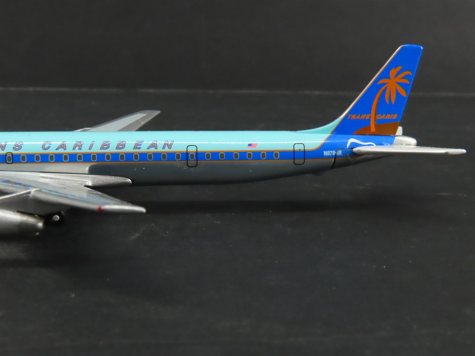 1:400 Gemini Jets GJTCA096 Die-Cast Trans Caribbean DC-8-61 Airliner N8786R