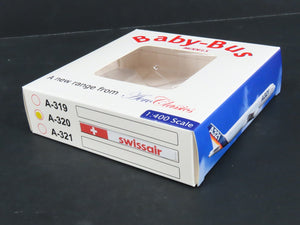 1:400 Scale AeroClassics Baby-Bus Die-Cast Swissair Airbus A-320 Airliner HB-IJA