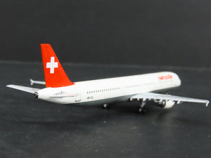 1:400 Scale AeroClassics Baby-Bus Die-Cast Swissair Airbus A-321 Airliner HB-IOL