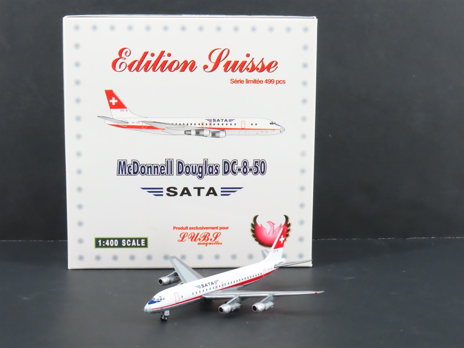 1:400 Phoenix Model Die-Cast SATA McDonnell Douglas DC-8-50 Aircraft HB-IDB