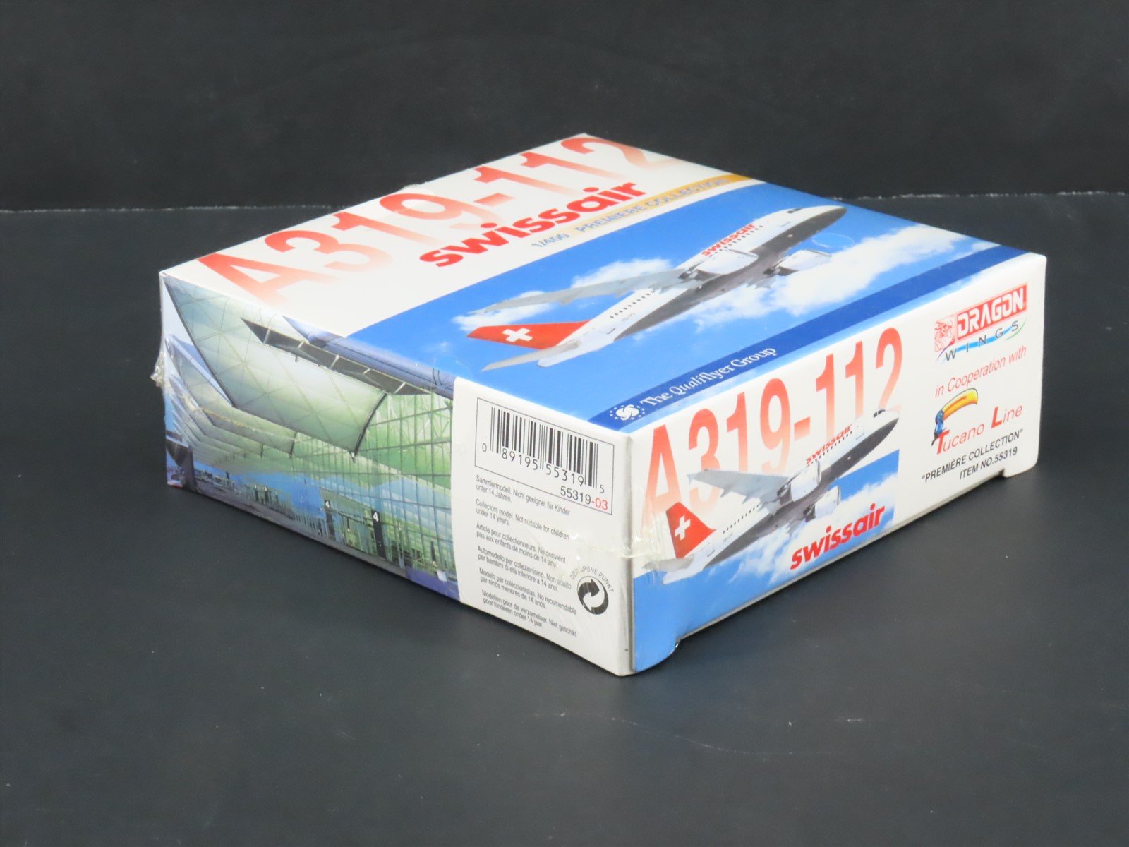 1:400 Dragon Wings 55319 Die-Cast Swissair Airbus A319-112 Aircraft - Sealed