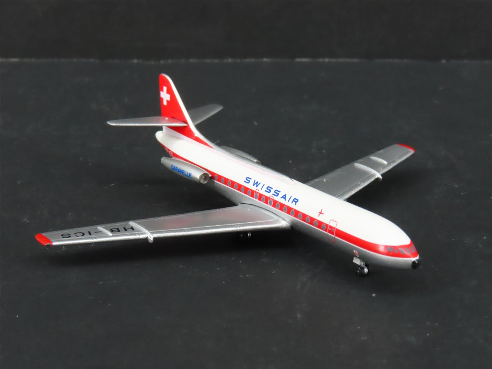 1:400 Scale AeroClassics Die-Cast Swissair Caravelle SE-210 Aircraft HB-ICS