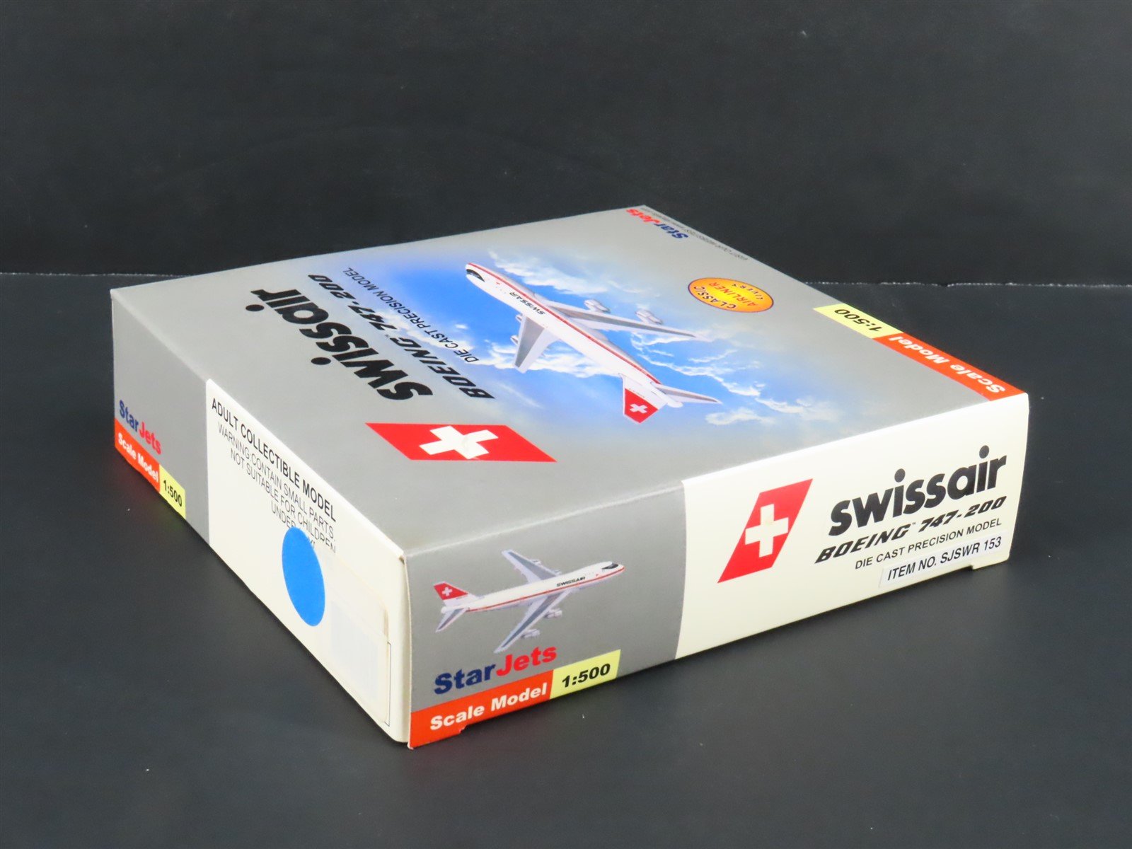1:500 Scale StarJets SJSWR153 Die-Cast Swissair Boeing 747-200 Aircraft HB-IGA