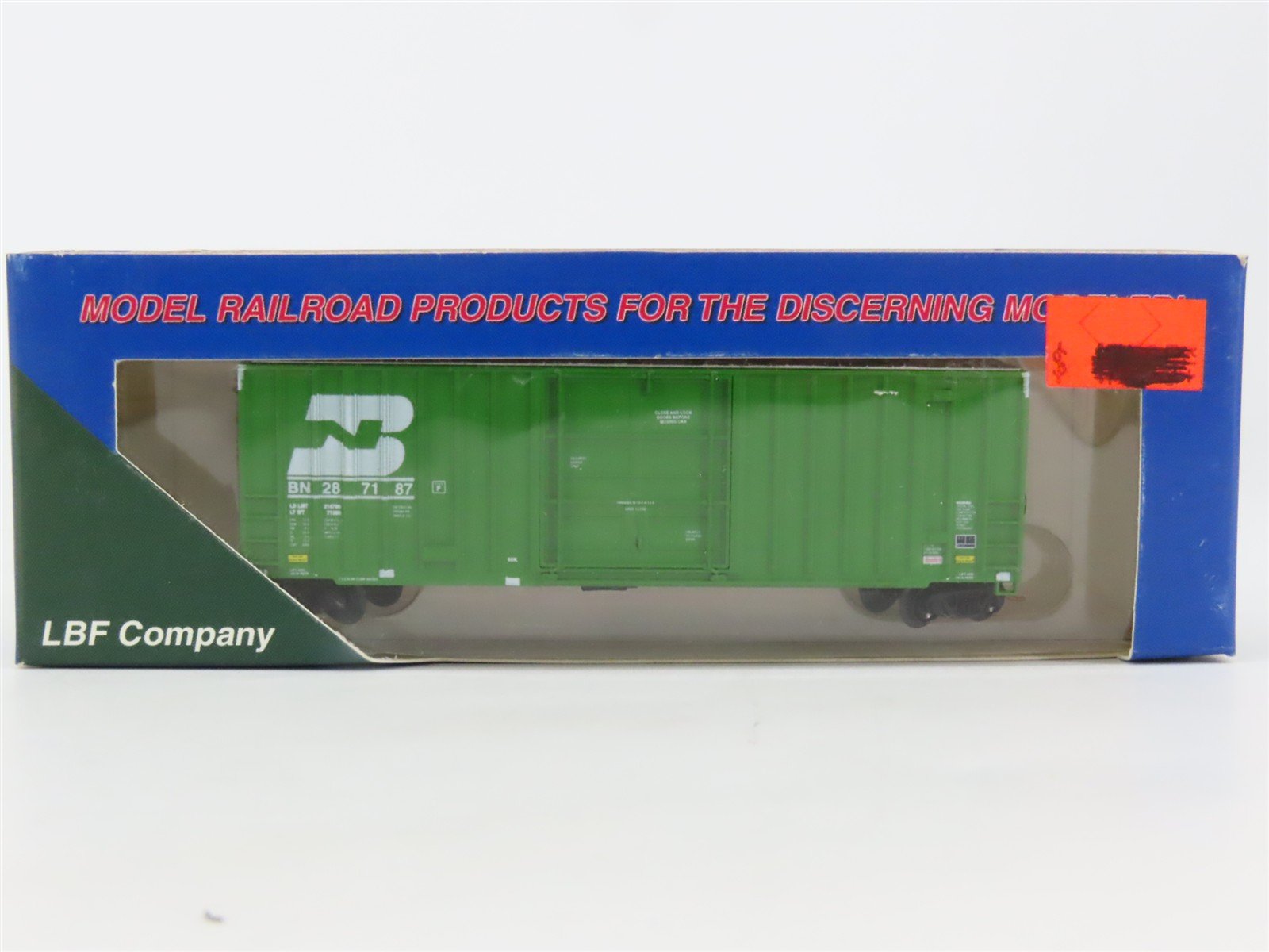 N Scale LBF Company 5501 BN Burlington Northern Hi-Cube Rib Side Box Car #287187