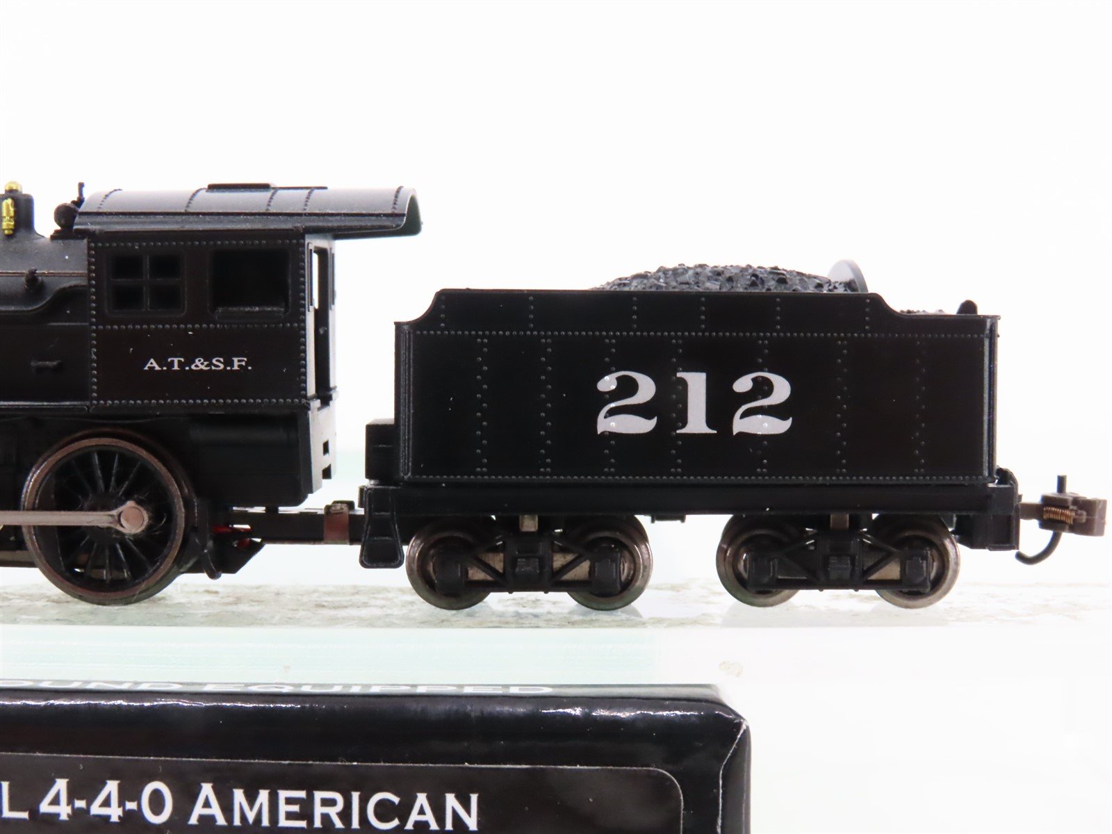 N Scale Model Power 876341 ATSF Santa Fe 4-4-0 Steam Loco #212 w/ DCC & Sound